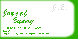 jozsef buday business card